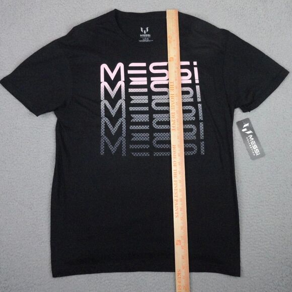 Lionel Messi Shirt Mens Large Black Name Stack Graphic Tee Miami Soccer NWT New - Picture 11 of 12
